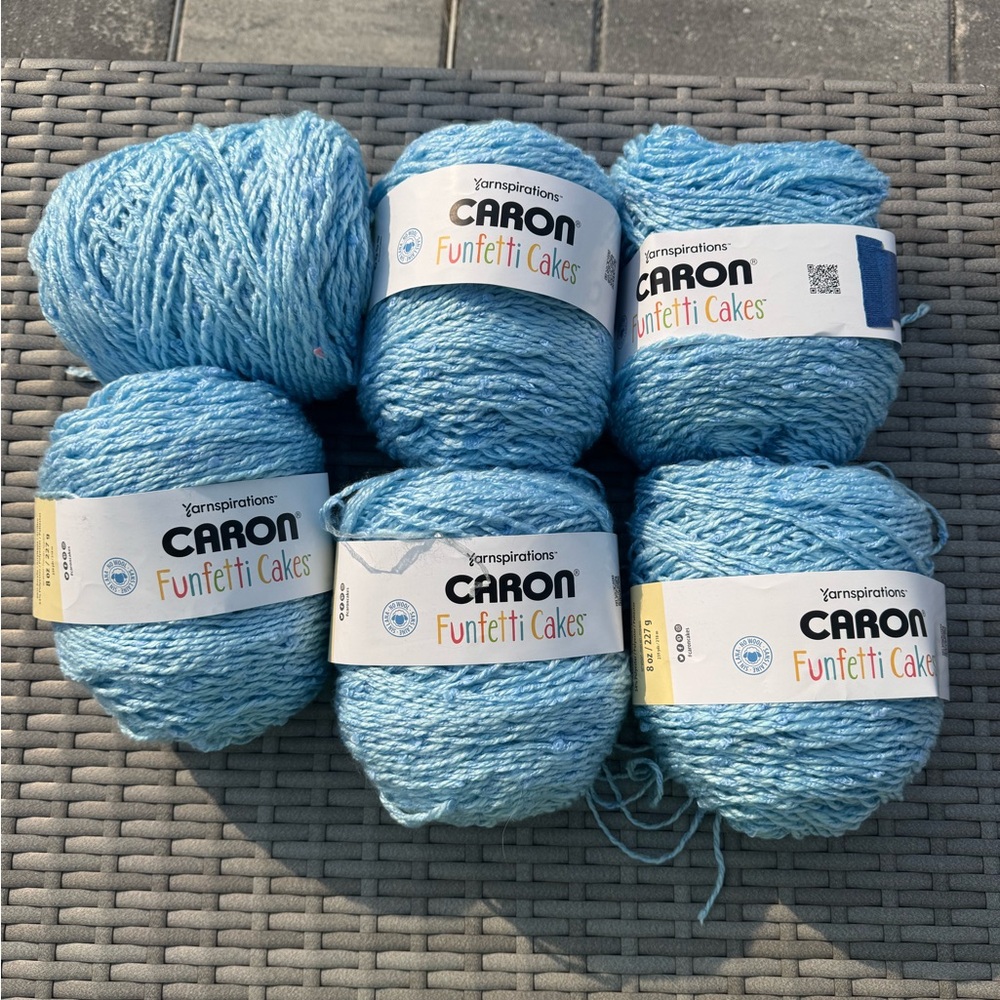Caron Funfetti Cakes Yarn in summer sky